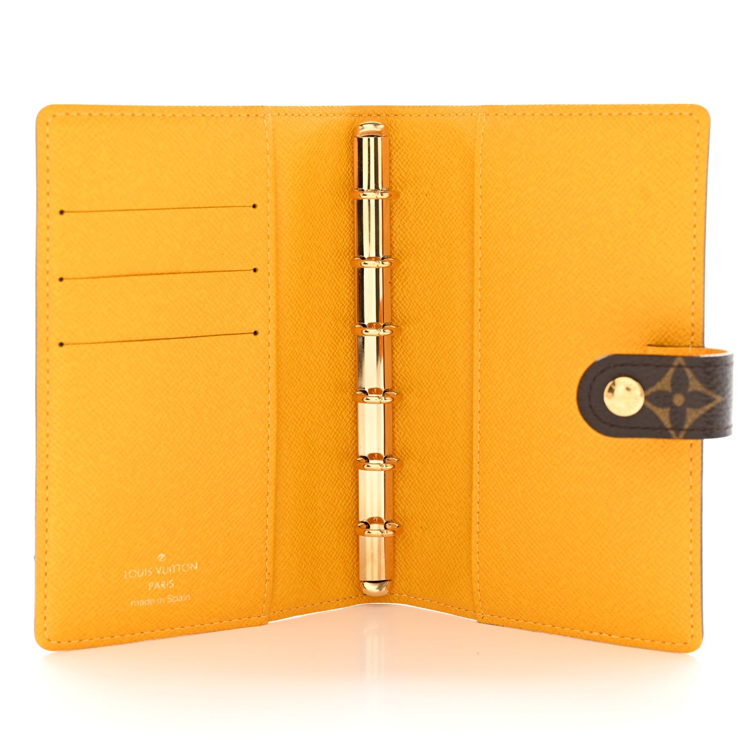 Monogram Groom Small Ring Agenda Cover Yellow