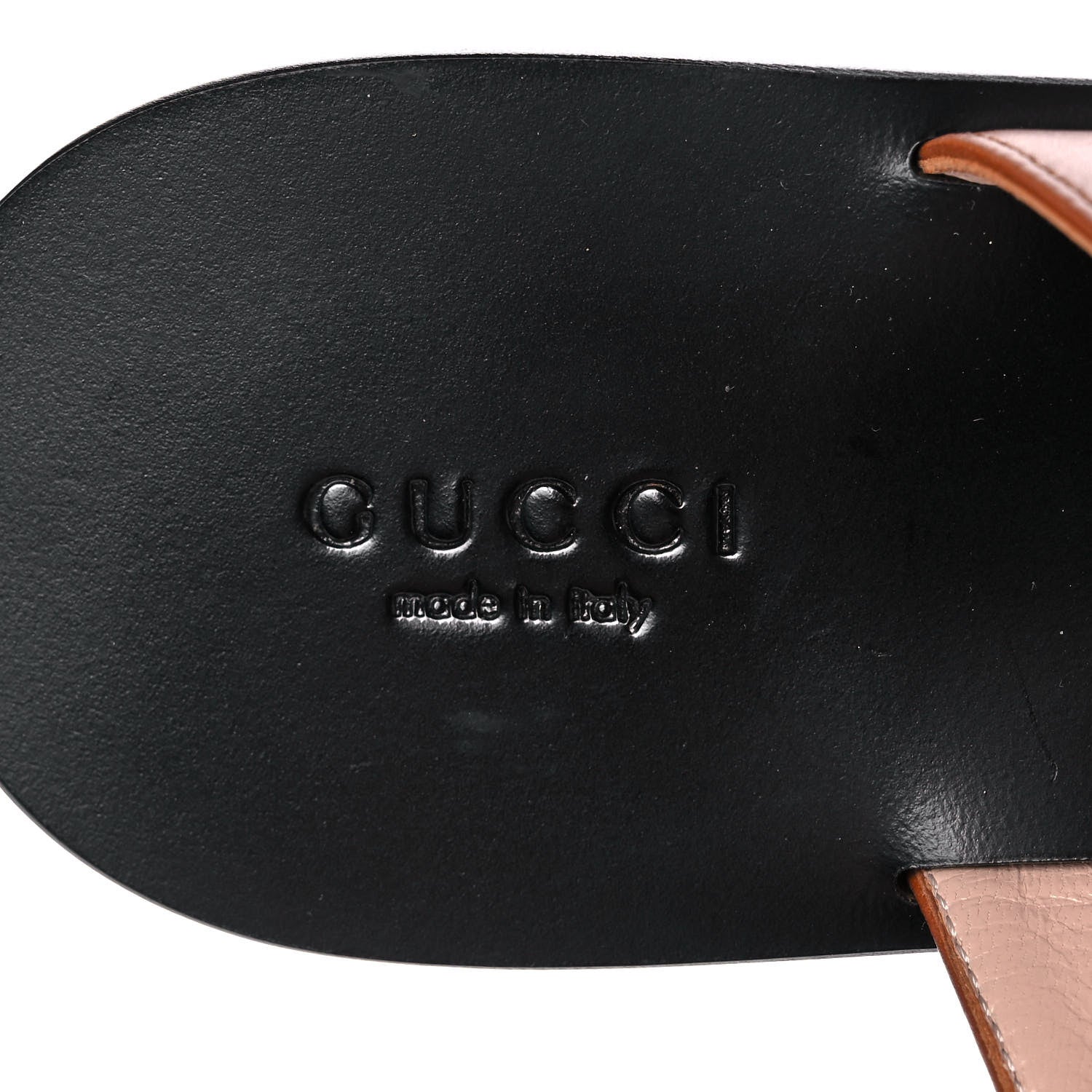 Gucci Calfskin GG Marmont Thong Sandals 37.5 Cognac 8 of 9