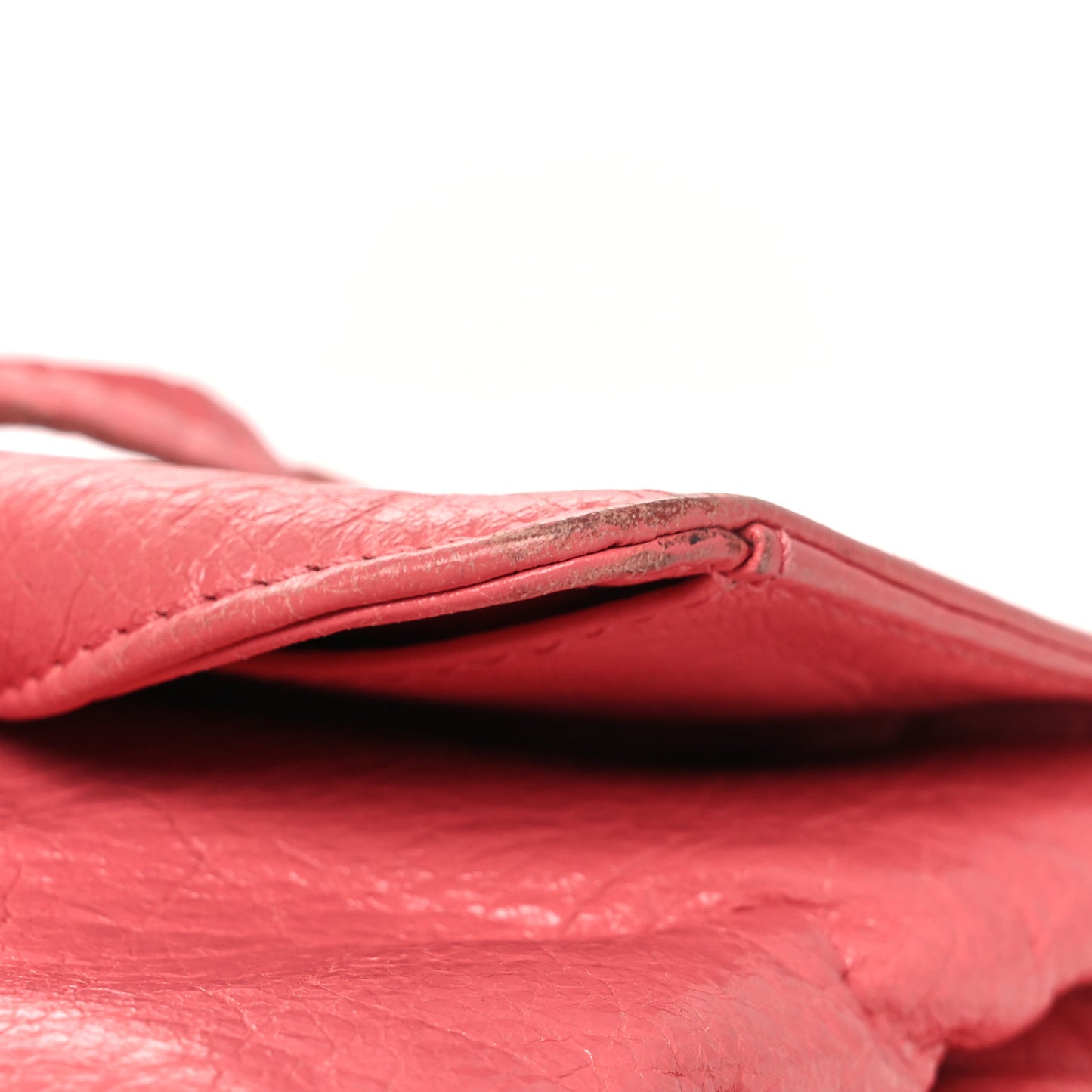 Agneau Classic Hardware Envelope Strap Clutch Rose Jaipur