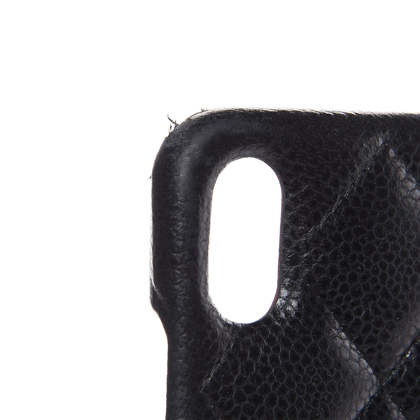 Caviar Quilted iPhone X Coco Tech Case Black