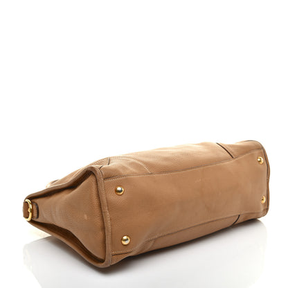 Prada Vitello Daino Shopping Satchel Caramel 4 of 11