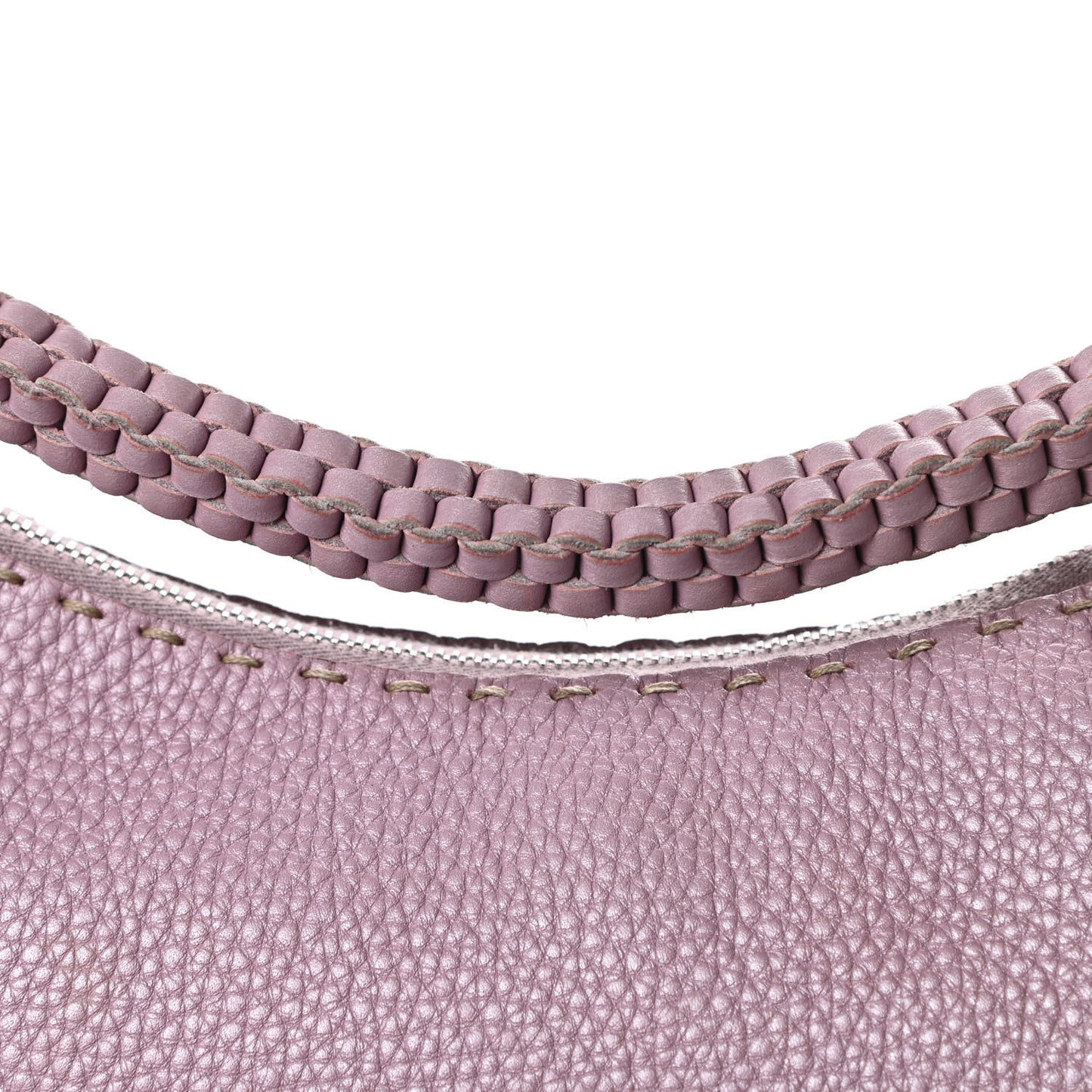 Metallic Calfskin Romano Selleria Hobo Light Purple
