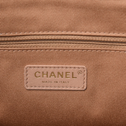 Chanel Straw Raffia Calfskin Striped Large Deauville Tote Beige 6 of 10