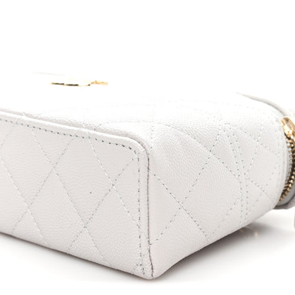 Chanel Caviar Quilted Trendy Handle Slim Vanity Light Grey 10 of 11