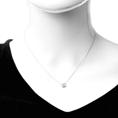 Tiffany Platinum Diamond .16ctw Flower Pendant Necklace 2 of 6