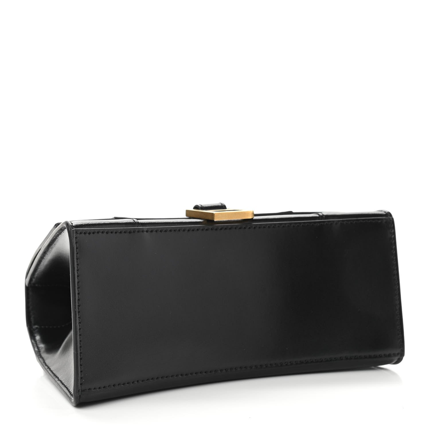 Balenciaga Shiny Box Calfskin Small Hourglass Top Handle Bag Black 3 of 8