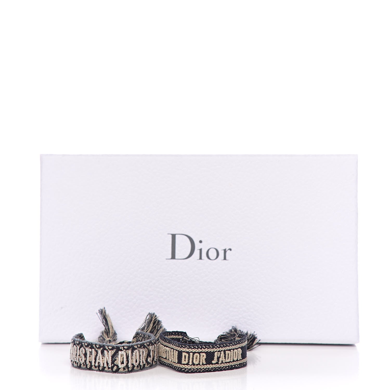 Christian Dior Woven Cotton J'Adior Friendship Bracelet Set Navy 4 of 4