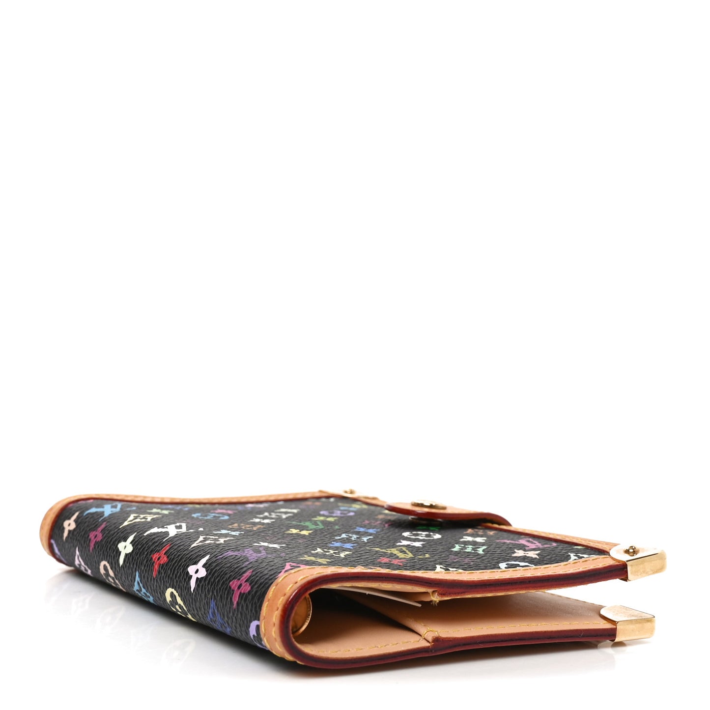 Monogram Multicolor Small Ring Agenda Cover Black