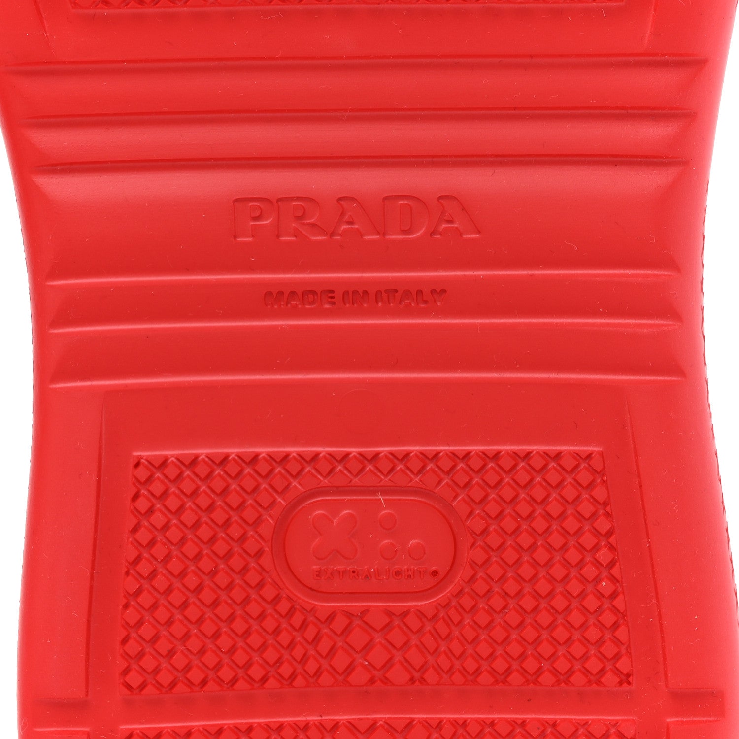 Prada Soft Mellow Rubber Embossed Mens Triangle Logo Mules 41 Rosso 7 of 10