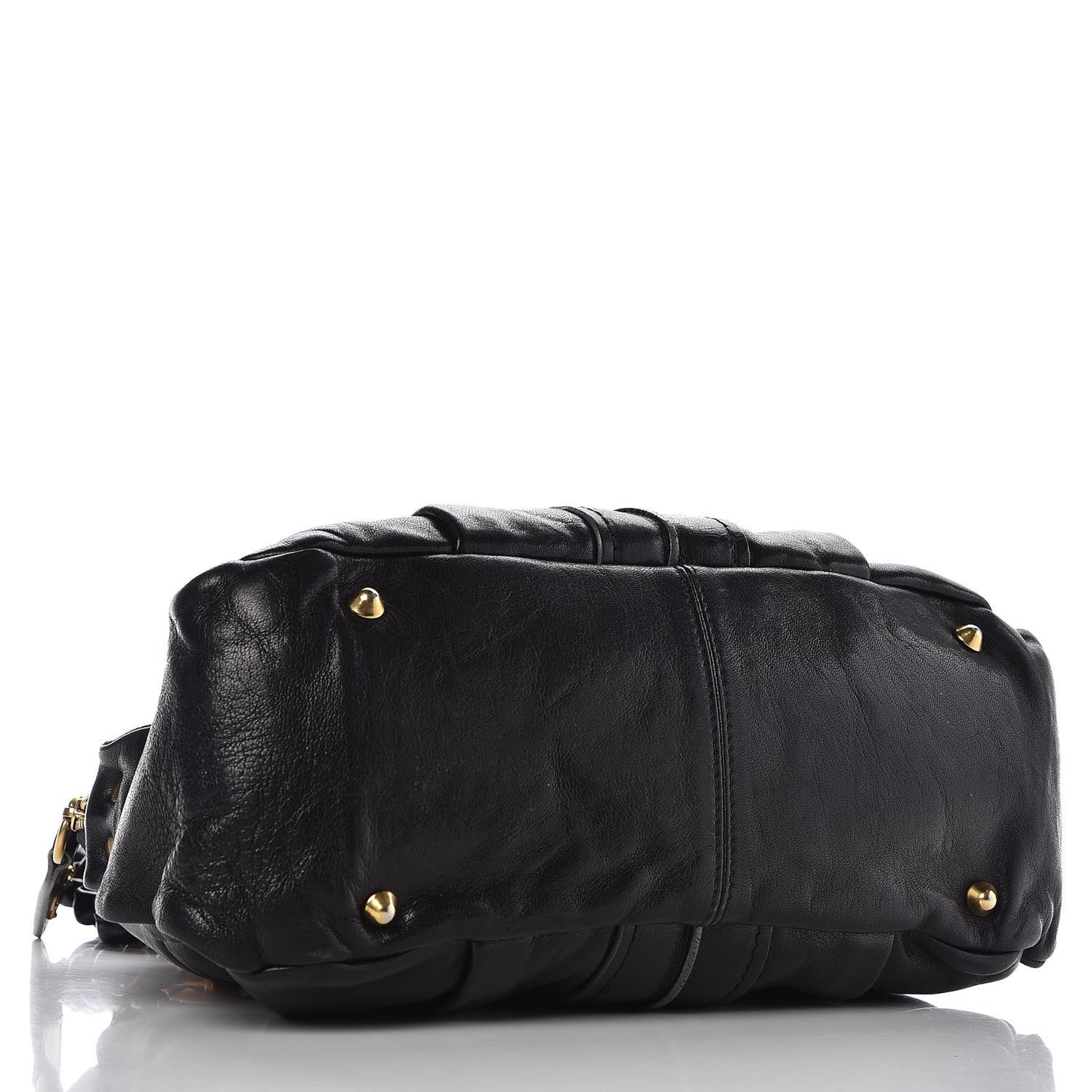 Lambskin Heloise Satchel Black