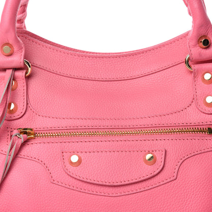 Balenciaga Veau Gravier Classic Gold Hardware City Rose Dragee 12 of 12