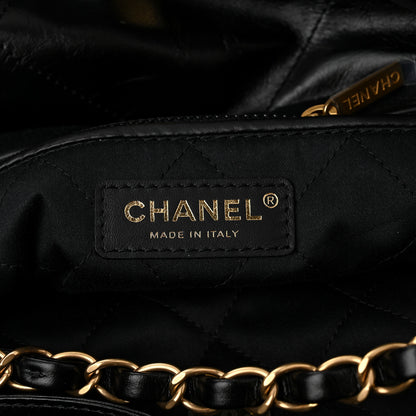Chanel Shiny Calfskin Quilted Small Chanel 22 Black 7 of 11
