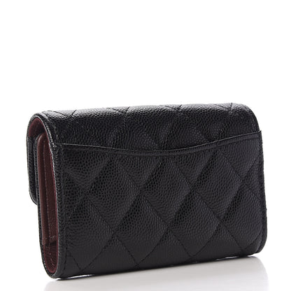 Chanel Caviar Quilted Classic 4 Key Holder Wallet Black 2 of 11