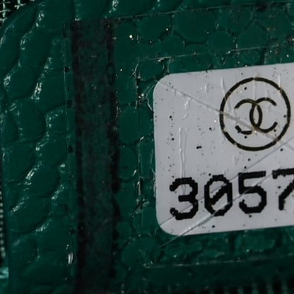 Chanel Caviar Quilted Small Cosmetic Case Green 6 of 7