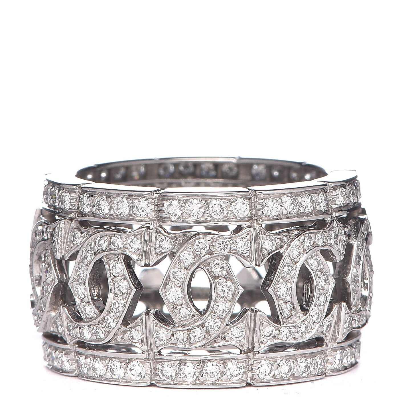 18K White Gold Diamond Entrelaces Ring 53 6.25