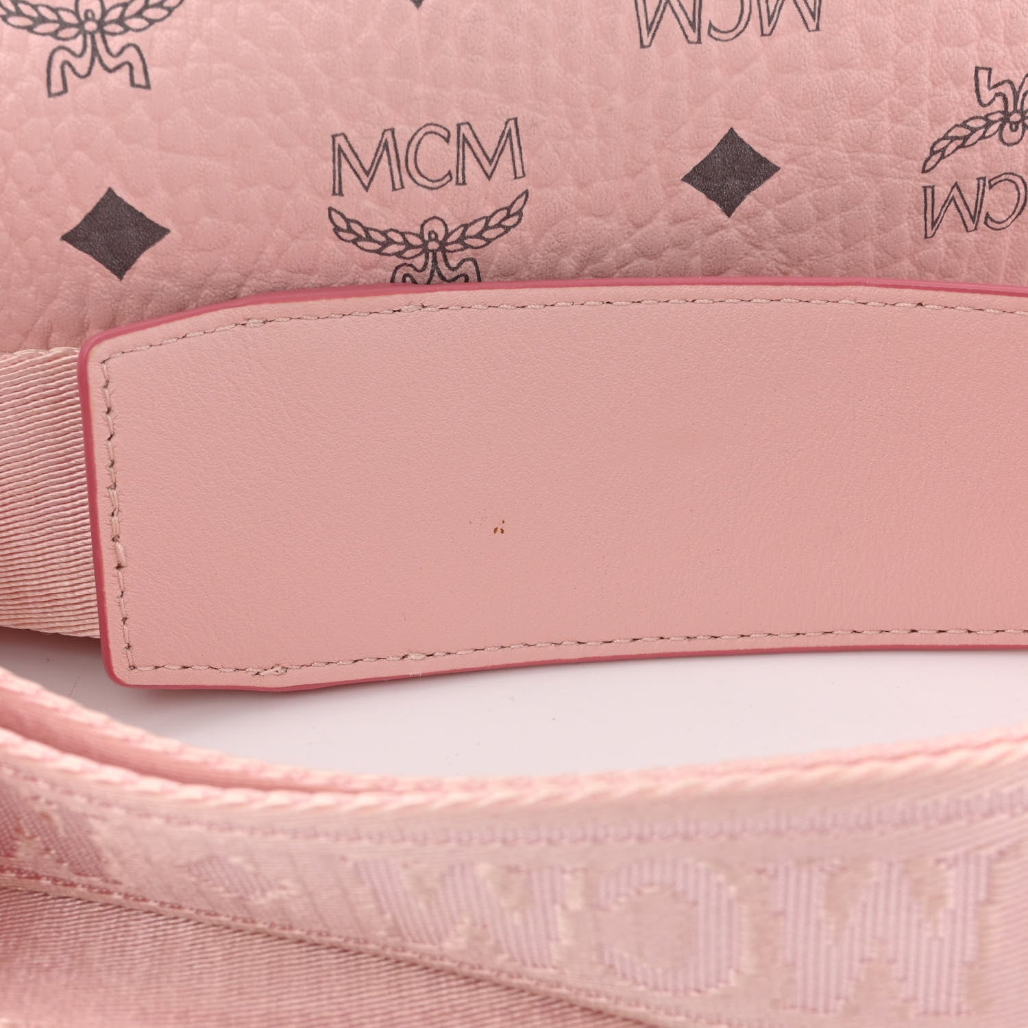 MCM Visetos Essential Boston Bag Powder Pink 13 of 14
