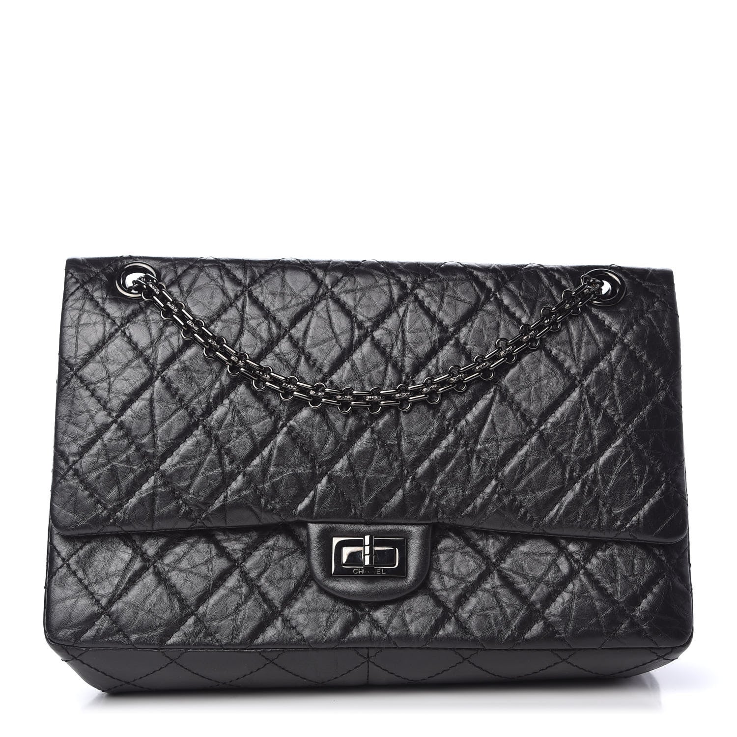 Chanel Aged Calfskin Quilted 2.55 Reissue 226 Flap So Black 1 of 10