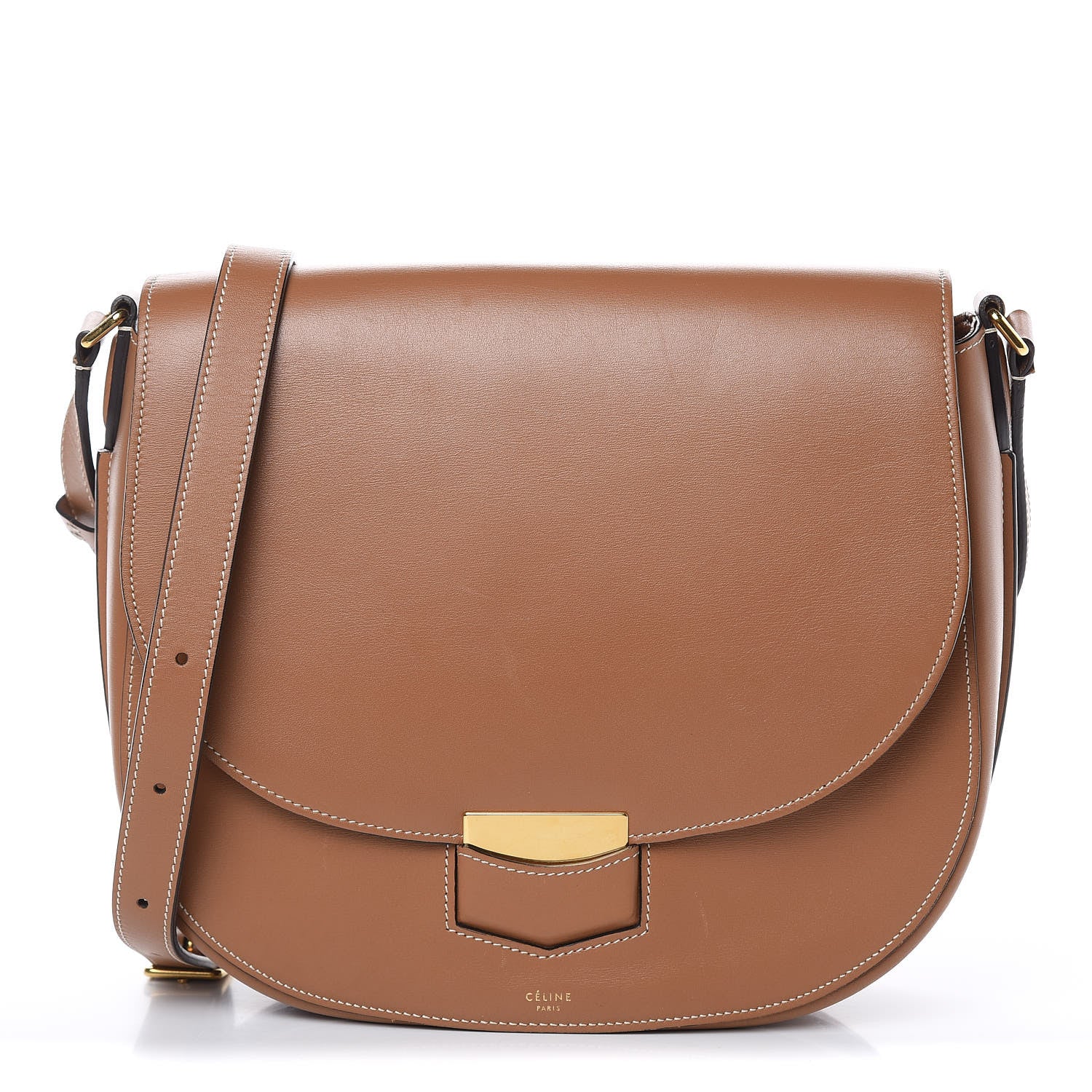 Celine Palmelato Calfskin Medium Trotteur Tan 1 of 12
