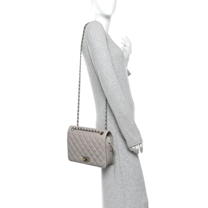Chanel Glazed Calfskin Quilted Medium Day Trip Flap Grey 2 of 11