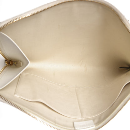 Fendi Vitello Elite Mink Fur Studded Karlito Zip Around Pouch White 13 of 16