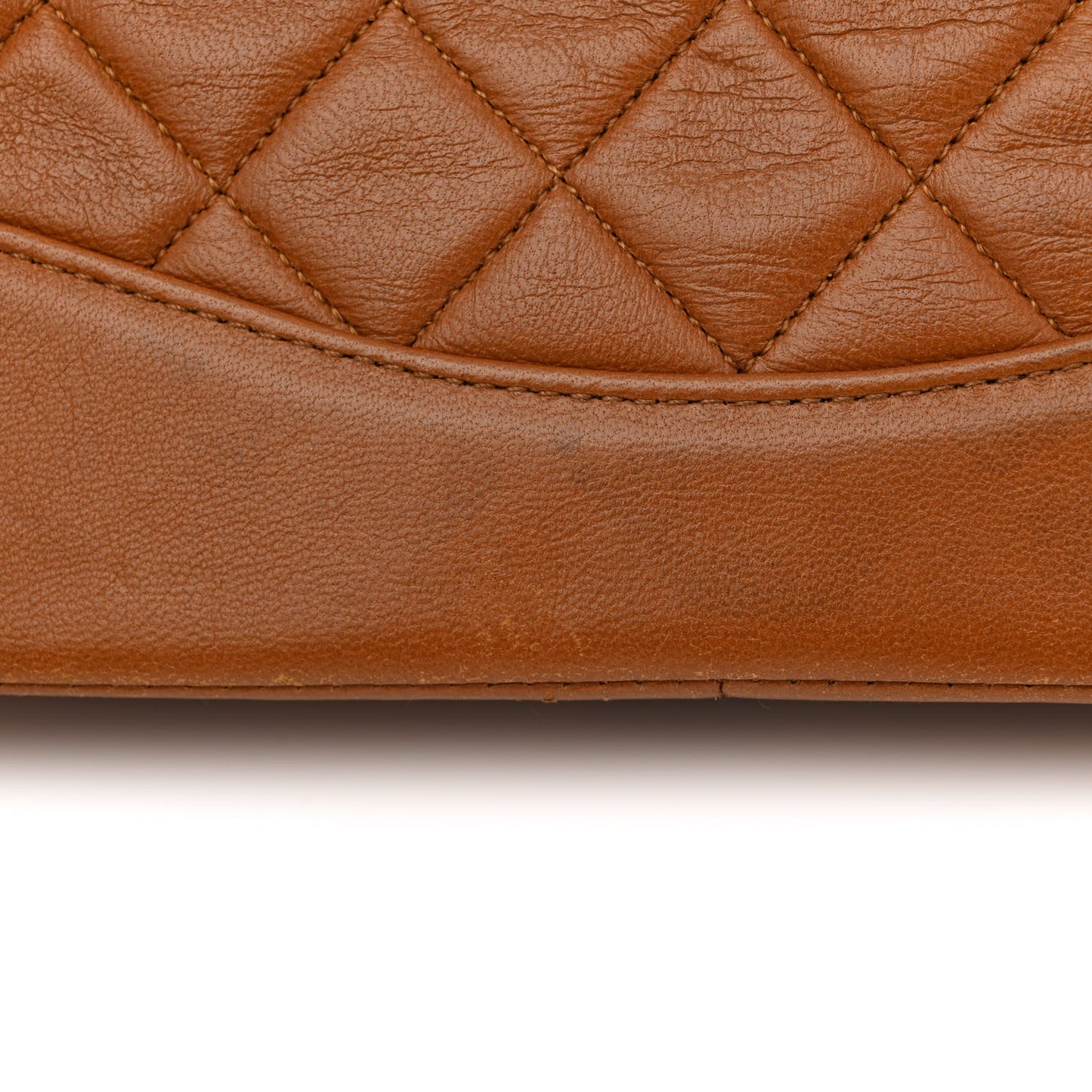 Lambskin Quilted Mini 31 Shopping Bag Brown
