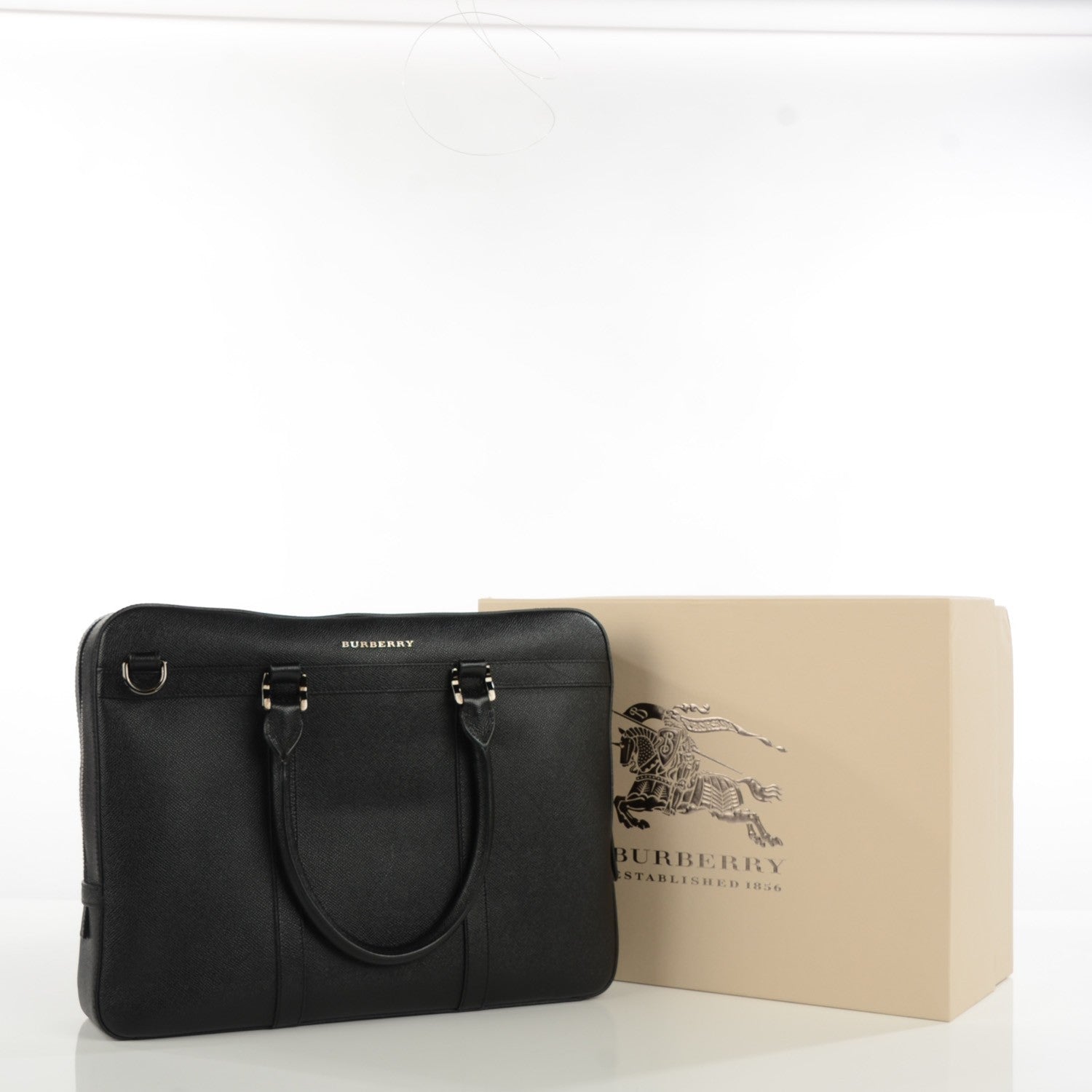 Burberry London Leather Ormond Briefcase Black 3 of 11