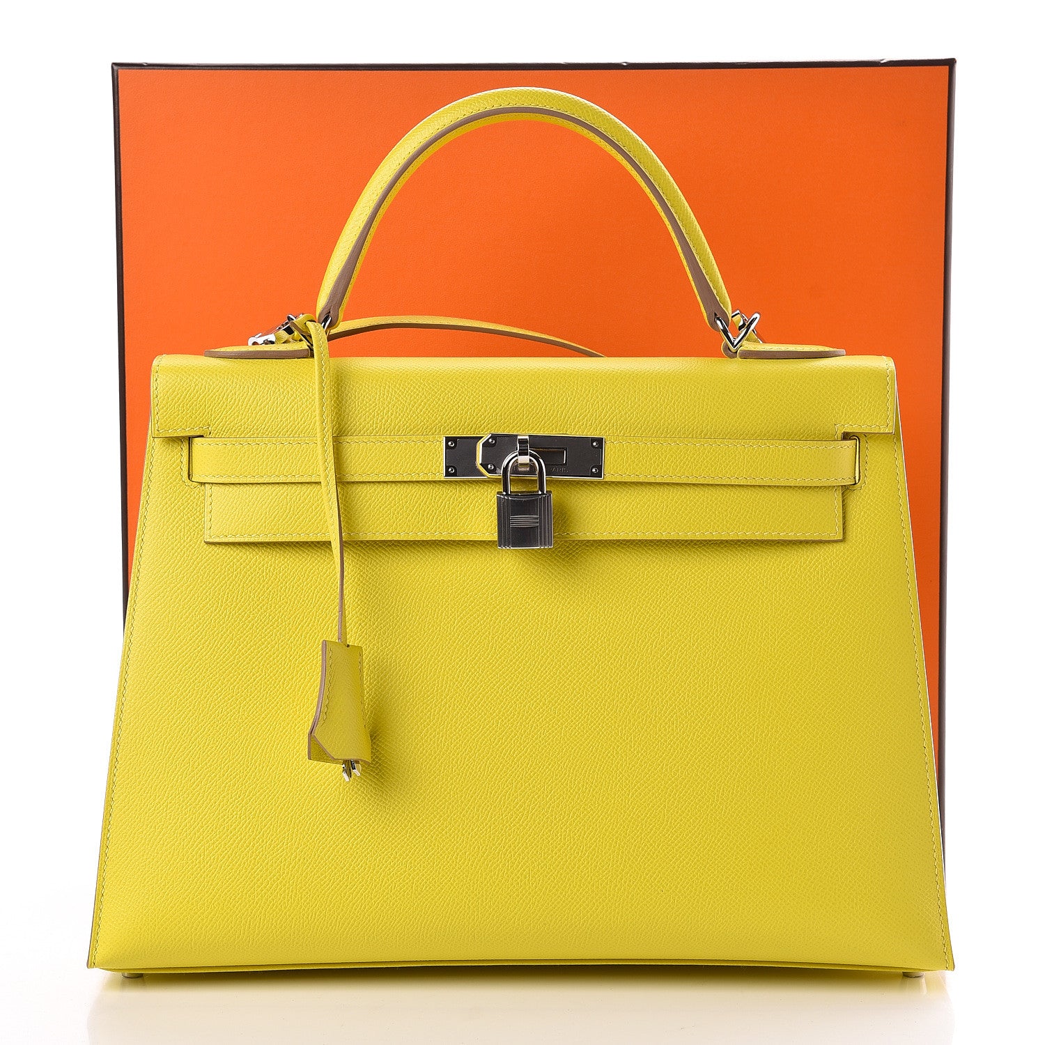 Hermes Epsom Kelly Sellier 32 Lime 39 of 39