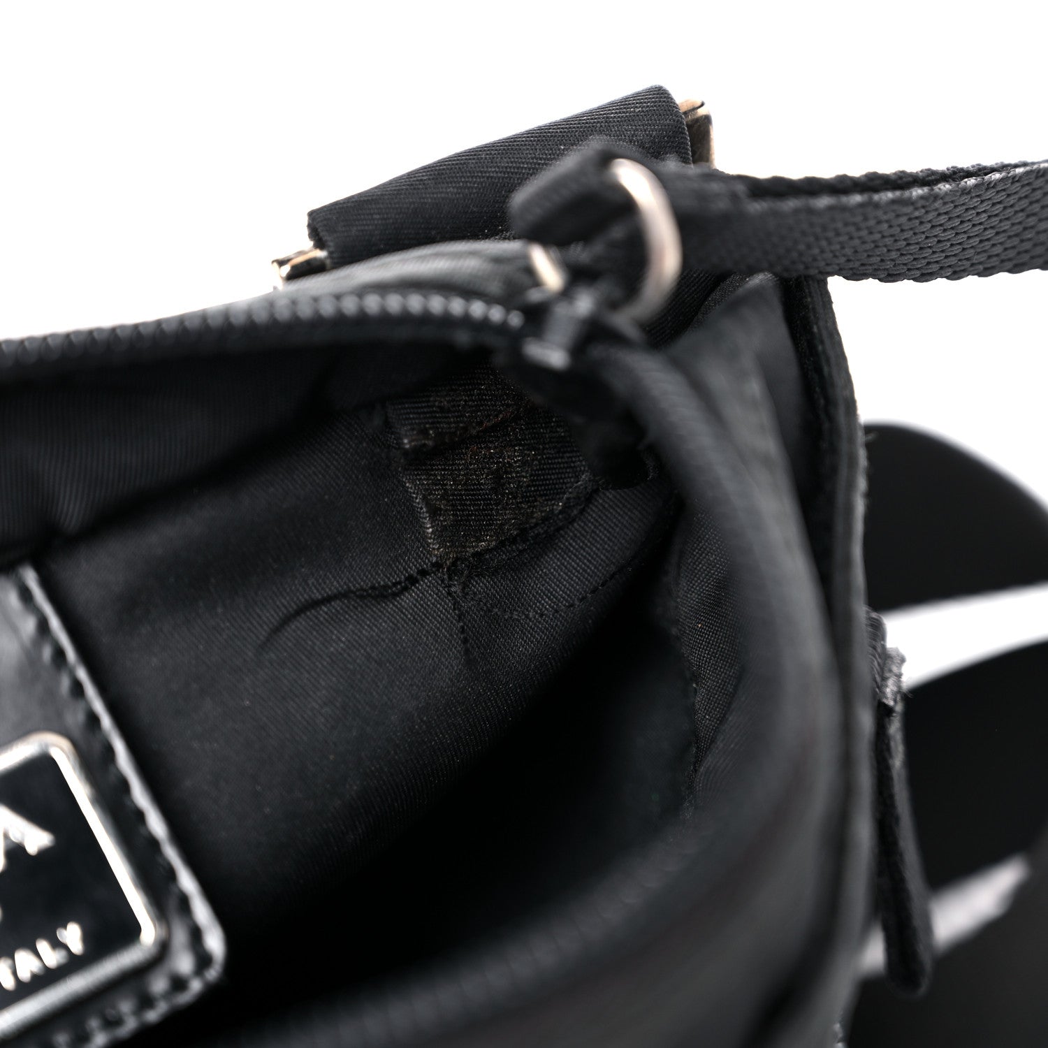 Prada Nylon Vela Flat Messenger Bag Black 9 of 21