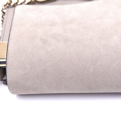 Chloe Suede Calfskin Mini Faye Shoulder Bag Motty Grey 12 of 15