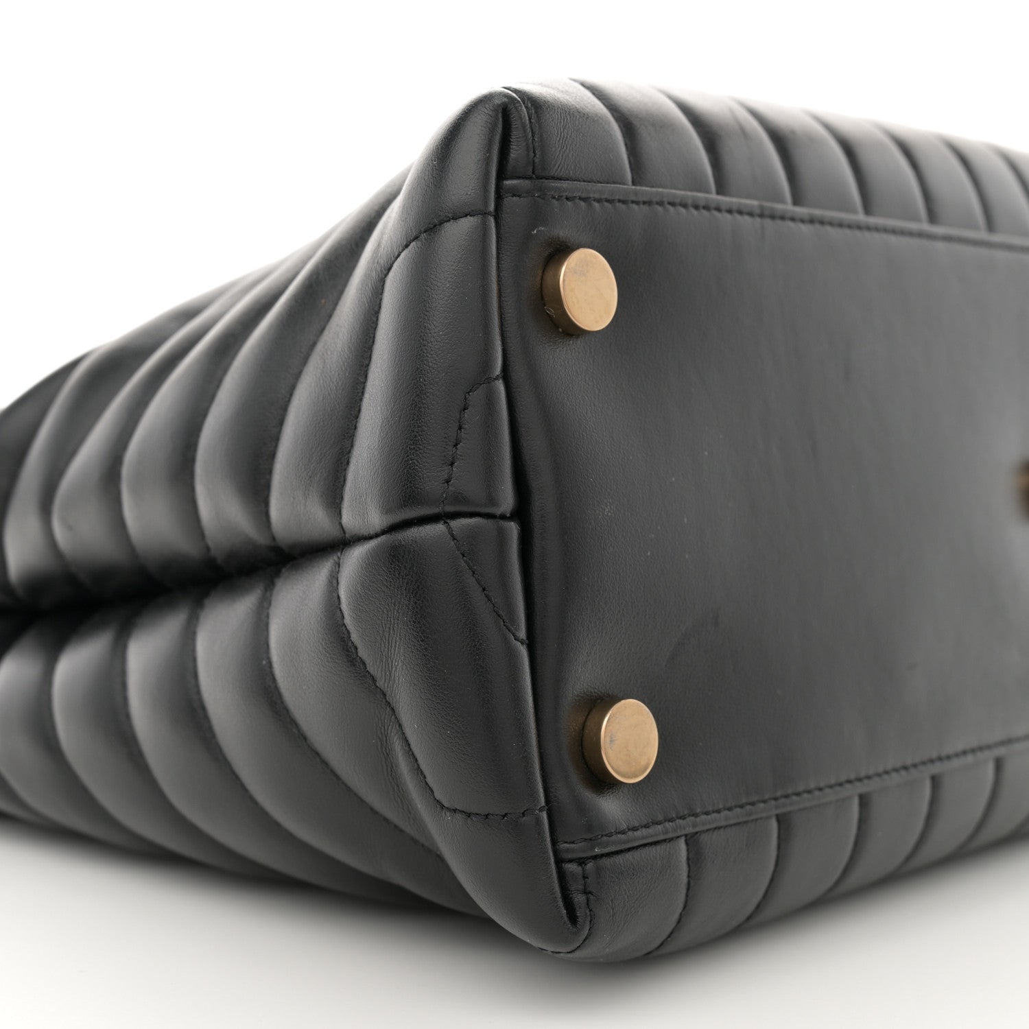 Saint Laurent Calfskin Y Quilted Monogram Large Loulou Shopper Black 9 of 11