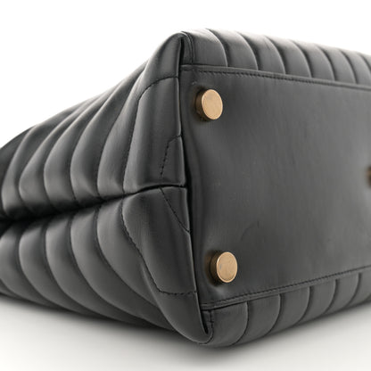 Saint Laurent Calfskin Y Quilted Monogram Large Loulou Shopper Black 9 of 11