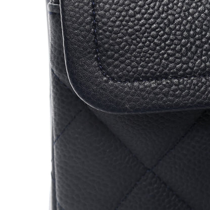 Chanel Caviar Quilted Jumbo Double Flap Navy Blue 12 of 12