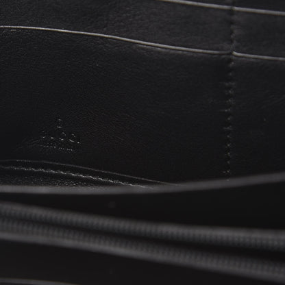 Gucci Guccissima Large Twins Zip Around Wallet Black 6 of 7