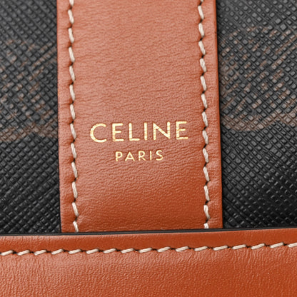 Celine Triomphe Canvas Calfskin Medium Bucket Bag Tan 6 of 20