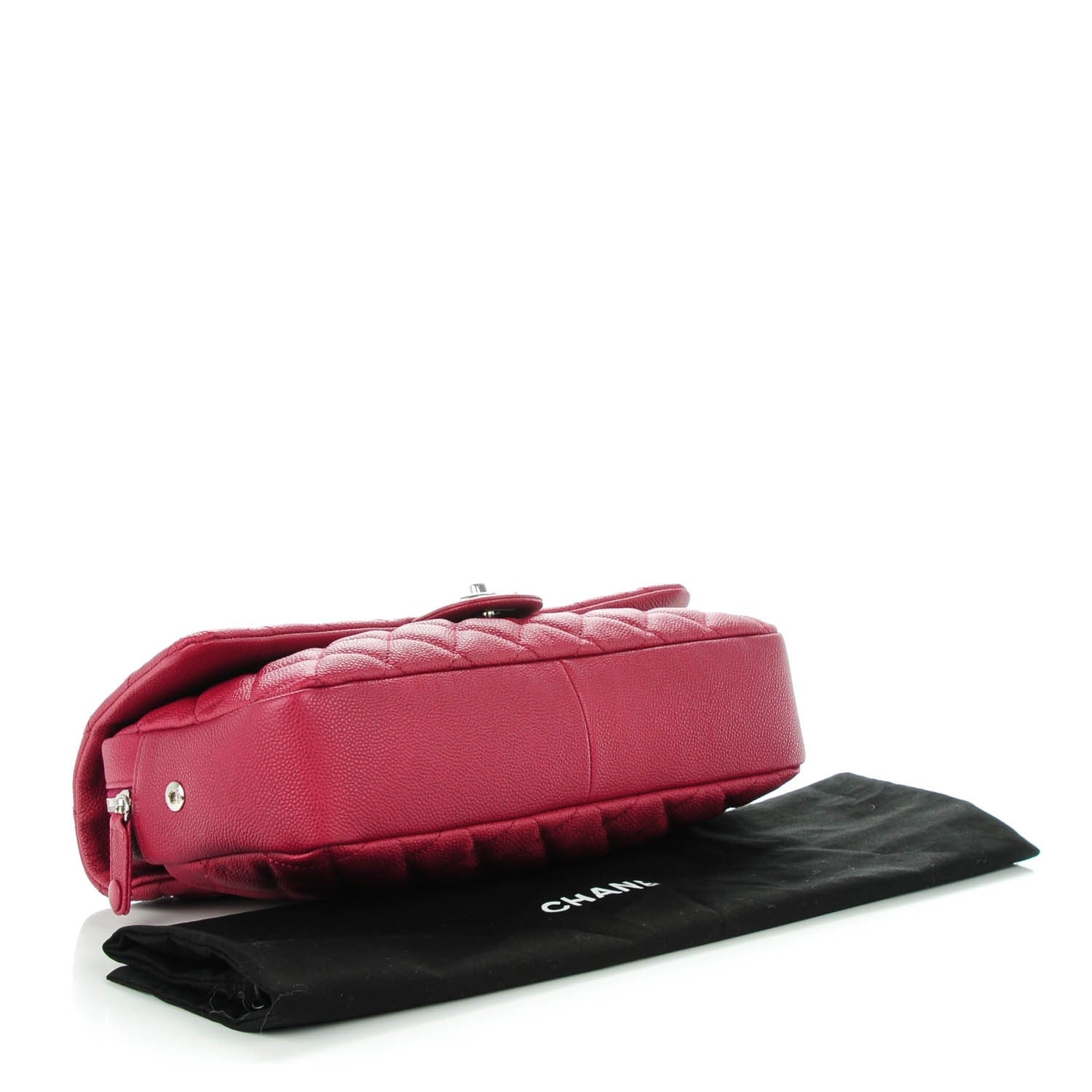 Chanel Caviar Quilted Jumbo Easy Flap Dark Pink 4 of 7