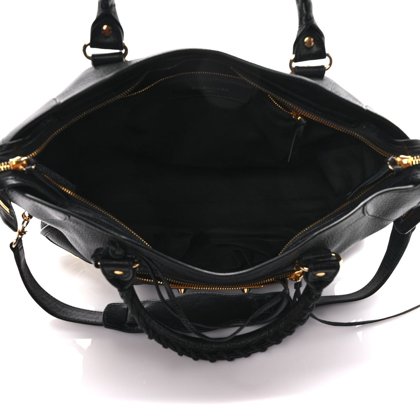 Chevre Gold Metallic Edge Hardware City Black