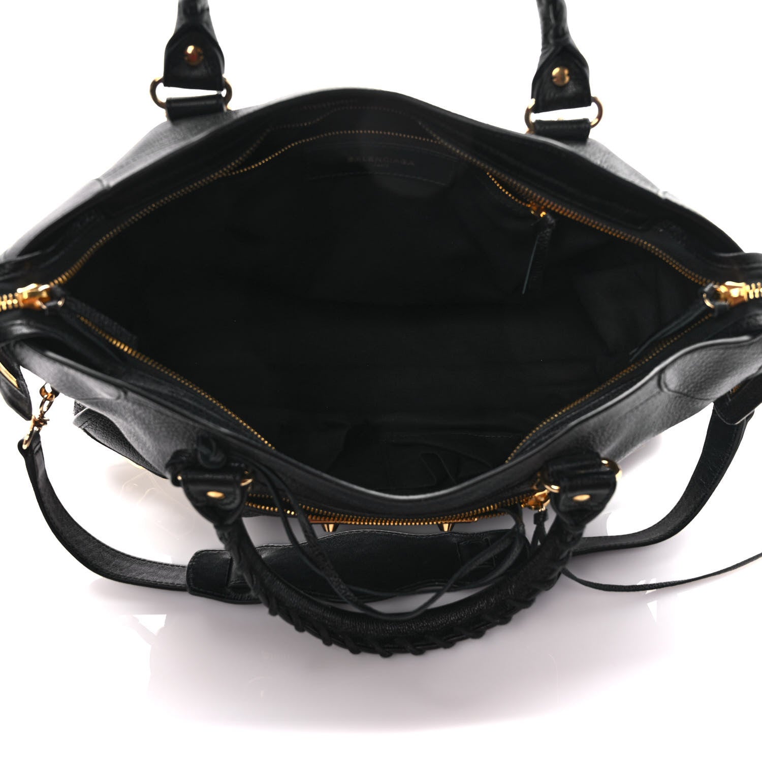 Balenciaga Chevre Gold Metallic Edge Hardware City Black 5 of 10