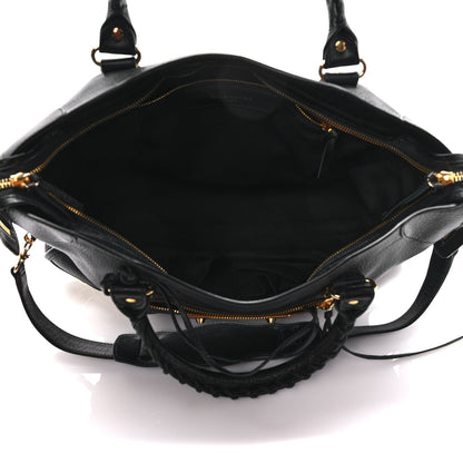 Balenciaga Chevre Gold Metallic Edge Hardware City Black 5 of 10