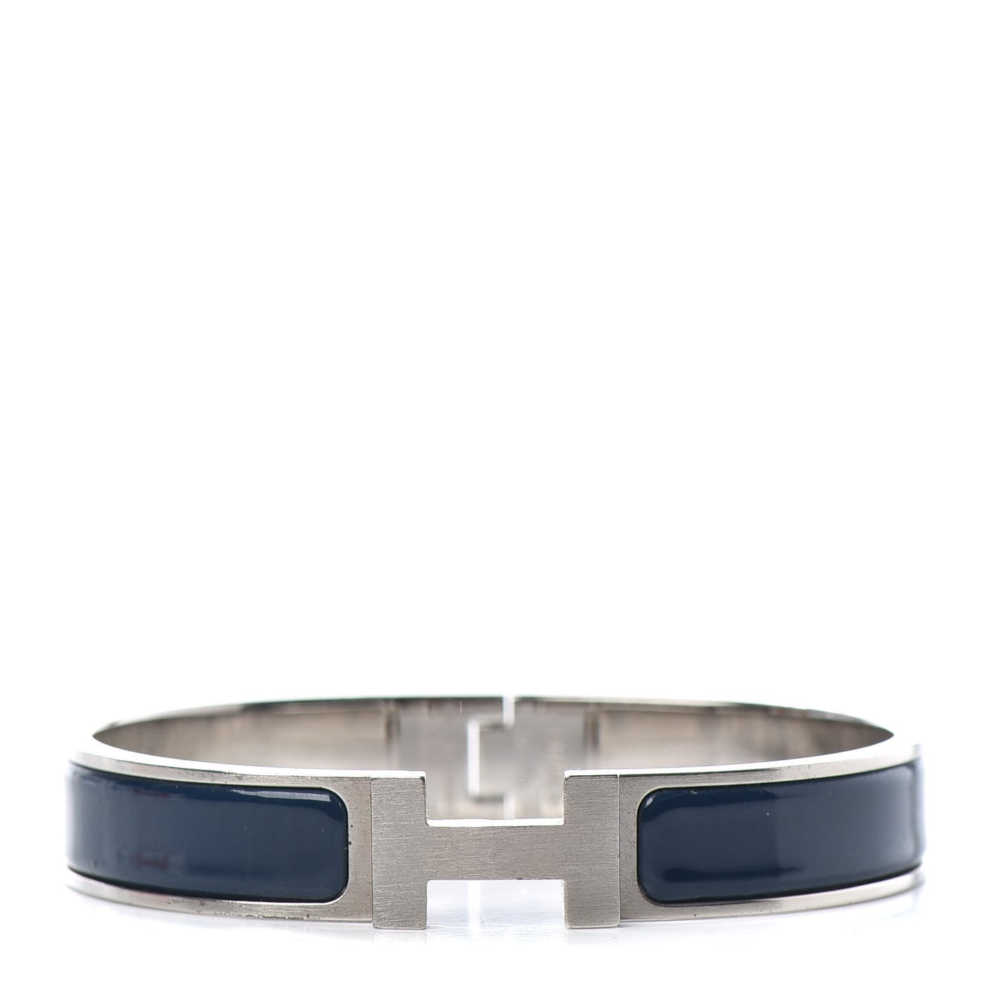 Matte Enamel Narrow Clic Clac HH Bracelet GM Bleu Nuit