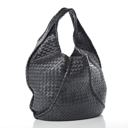 Bottega Veneta Cervo Intrecciato Large Simple Hobo Gunmetal 3 of 9
