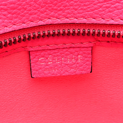 Celine Drummed Calfskin Nano Luggage Fluo Pink 6 of 10