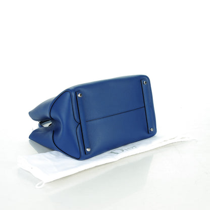 Christian Dior Supple Grained Calfskin Large Open Bar Tote Blue 4 of 6