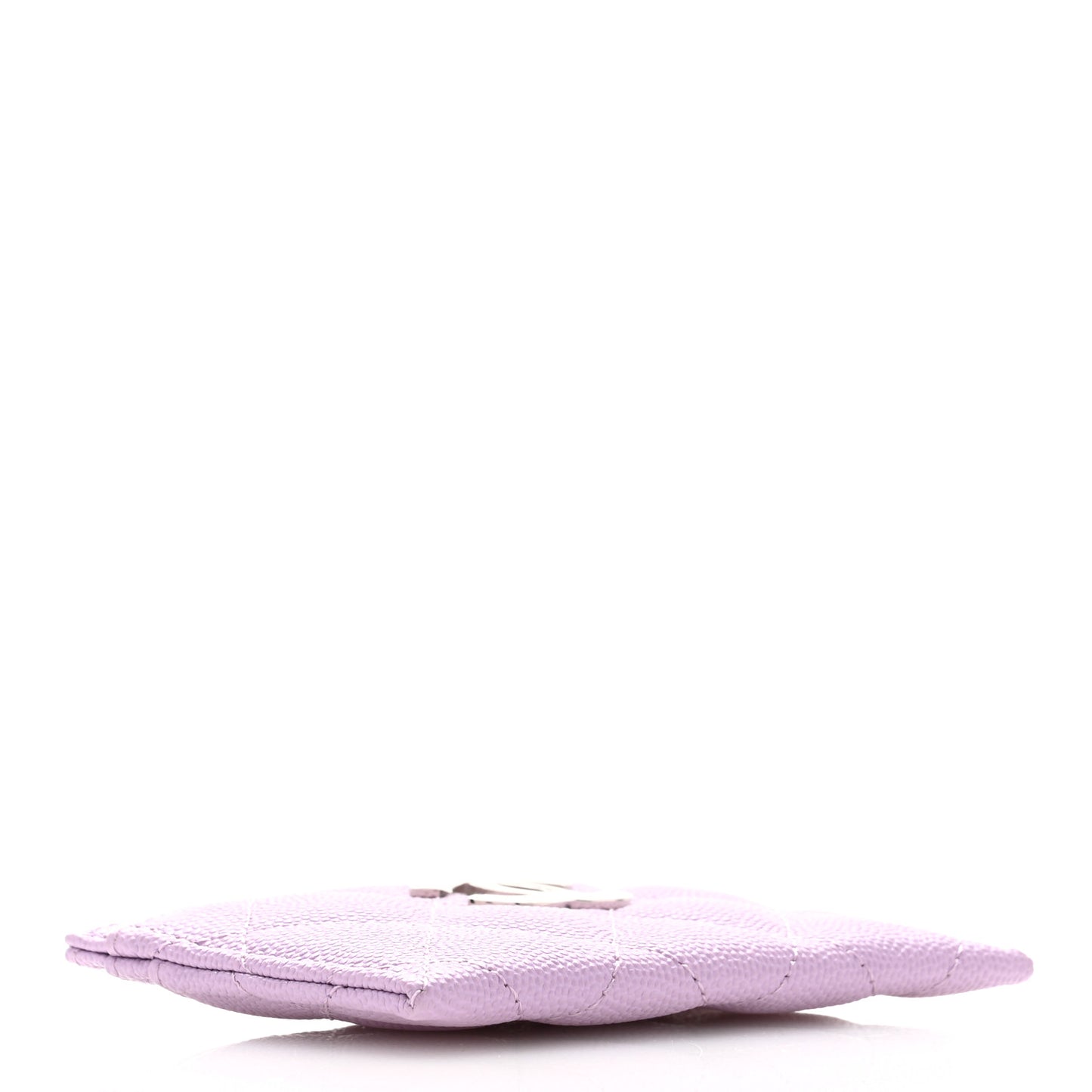 Caviar Quilted CC Logo Card Holder Light Purple