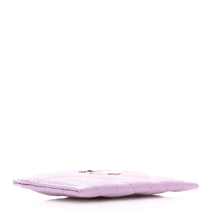 Chanel Caviar Quilted CC Logo Card Holder Light Purple 4 of 9