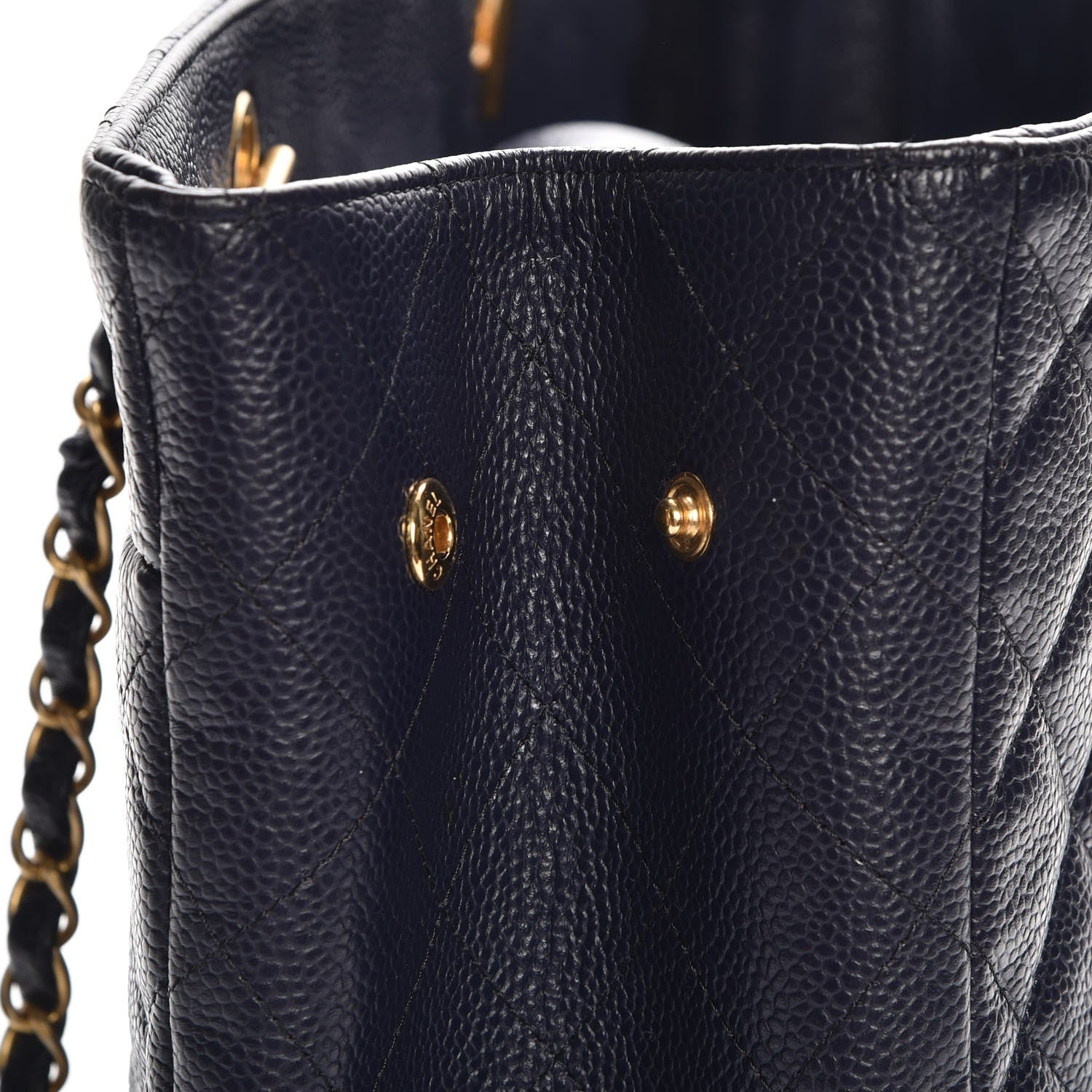 Chanel Caviar Quilted Large Shopping Tote Navy 8 of 10