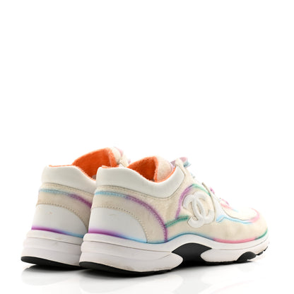 Chanel Wool Suede Calfskin CC Sneakers 40 Multicolor 4 of 12