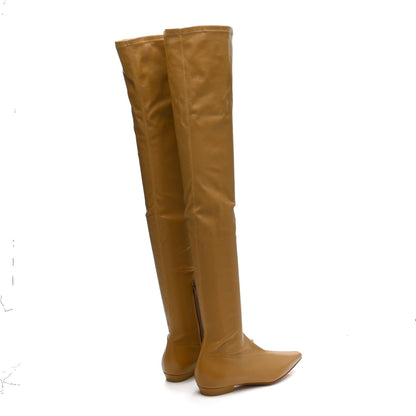 Bottega Veneta Cocktail Stretch Nappa Almond Boots 37.5 Fudge 4 of 13