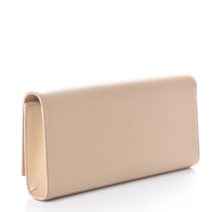 Saint Laurent Grain De Poudre Classic Monogram Cassandre Clutch Nude 3 of 8