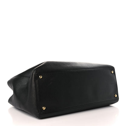 Chanel Calfskin Cerf Executive Shopper Tote Black 5 of 10