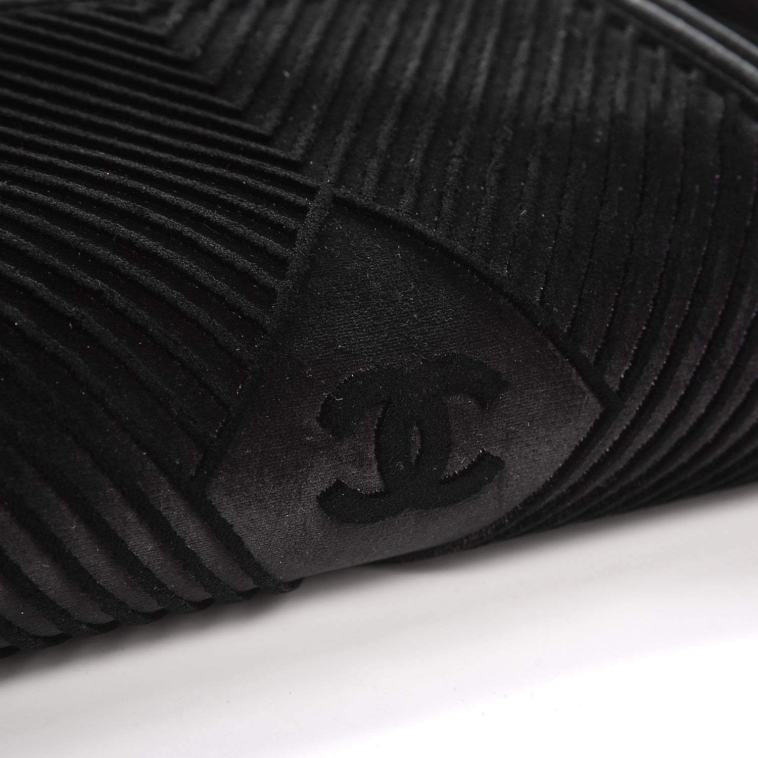 Chanel Velvet Chevron Medium Boy Flap Black 10 of 11